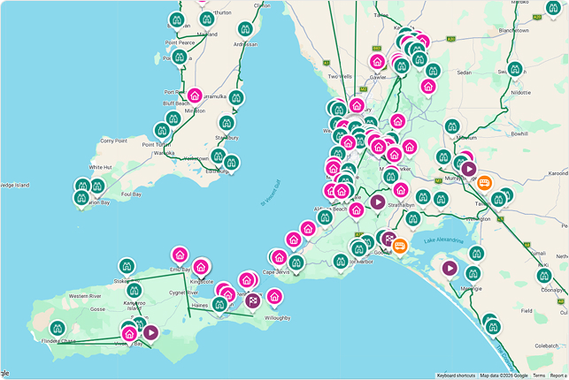Destination points of interest map