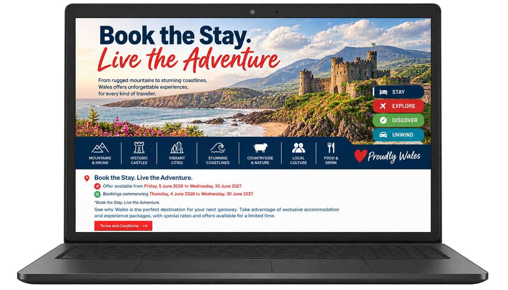 Bookable trade inventory shown on a laptop